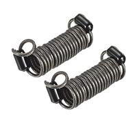 PATIKIL Security Steel Cable 2.5mm x 1m/3.28ft Coated Spring Luggage Lock Wire Rope with Double Loop Black 2 Pack