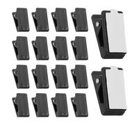 PATIKIL Self Adhesive Clips, 100 Pcs Plastic Mini Rectangle Tapestry Hanger Sticky Clips Wall Clips Photo Clip for Paper Poster Picture Hanging Office Home, Black