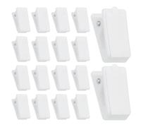 PATIKIL Self Adhesive Clips, 100 Pcs Plastic Mini Rectangle Tapestry Hanger Sticky Clips Wall Clips Photo Clip for Paper Poster Picture Hanging Office Home, White