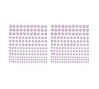 PATIKIL Self-Adhesive Rhinestone Stickers, 2 Pcs Face Gems Jewel Stickers Crystal Embellishment Sheet for Crafting Nail Decor Makeup DIY, Light Purple