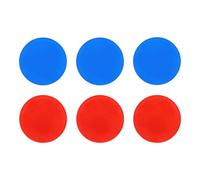 PATIKIL Self Stick Hot and Cold Water Label, 3 Pairs/6 Pack Acrylic Round Shape Sticker Signs for Faucets Sinks, Red/Blue