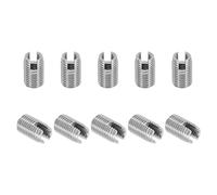 PATIKIL Self-Tapping Threaded Inserts, 10 Pcs M8 x M12 x 20mm 303 Stainless Steel Thread Adapter Reducer Slotted Screw Repair Inserts Nuts Sleeve