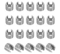 PATIKIL Self-Tapping Threaded Inserts, 20 Pcs M10 x M14 x 12mm 303 Stainless Steel Thread Adapter Reducer Slotted Screw Repair Inserts Nuts Sleeve