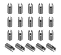 PATIKIL Self-Tapping Threaded Inserts, 20 Pcs M3 x M5 x 10mm 303 Stainless Steel Thread Adapter Reducer Slotted Screw Repair Inserts Nuts Sleeve