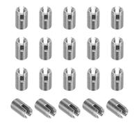 PATIKIL Self-Tapping Threaded Inserts, 20 Pcs M3 x M5 x 8mm 303 Stainless Steel Thread Adapter Reducer Slotted Screw Repair Inserts Nuts Sleeve