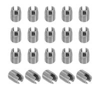 PATIKIL Self-Tapping Threaded Inserts, 20 Pcs M5 x M8 x 10mm 303 Stainless Steel Thread Adapter Reducer Slotted Screw Repair Inserts Nuts Sleeve