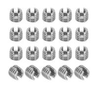 PATIKIL Self-Tapping Threaded Inserts, 20 Pcs M6 x M10 x 8mm 303 Stainless Steel Thread Adapter Reducer Slotted Screw Repair Inserts Nuts Sleeve