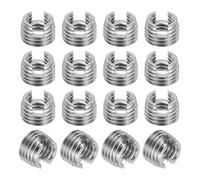 PATIKIL Self-Tapping Threaded Inserts, 20 Pcs M6 x M9 x 6mm 303 Stainless Steel Thread Adapter Reducer Slotted Screw Repair Inserts Nuts Sleeve
