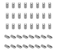 PATIKIL Self-Tapping Threaded Inserts, 40 Pcs M6 x M10 x 20mm 303 Stainless Steel Thread Adapter Reducer Slotted Screw Repair Inserts Nuts Sleeve