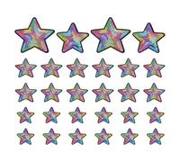 PATIKIL Sequin Star Iron on Patches, 28 Pcs Sew on Applique Patch Embroidery Sequin Glitter Patches for DIY Shoes Clothes Hats Backpacks Costume, Multicolor