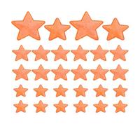 PATIKIL Sequin Star Iron on Patches, 28 Pcs Sew on Applique Patch Embroidery Sequin Glitter Patches for DIY Shoes Clothes Hats Backpacks Costume, Orange