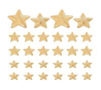 PATIKIL Sequin Star Iron on Patches, 28 Pcs Sew on Applique Patch Embroidery Sequin Glitter Patches for DIY Shoes Clothes Hats Backpacks Costume, Gold