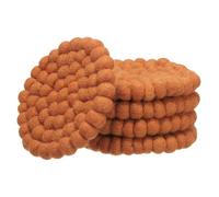 PATIKIL Set of 5 Round Wool Felt Coasters, Absorbent Cute Desk Coaster for Drinks Handmade Felt Table Decor Fun Merino Wool Pads for Bar Home Office Restaurants, Orange