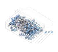 PATIKIL Sewing Pins, 500 Pcs 1.5 Inch Straight Pin with Plastic Pearlized Ball Head for Fabric, Decorative, Jewelry DIY, Craft and Sewing Project, Sky Blue