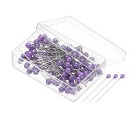 PATIKIL Sewing Pins, 500 Pcs 1.5 Inch Straight Pin with Plastic Pearlized Ball Head for Fabric, Decorative, Jewelry DIY, Craft and Sewing Project, Light Purple