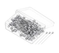 PATIKIL Sewing Pins, 500 Pcs 1.5 Inch Straight Pin with Plastic Pearlized Ball Head for Fabric, Decorative, Jewelry DIY, Craft and Sewing Project, Silver