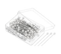 PATIKIL Sewing Pins, 500 Pcs 1.5 Inch Straight Pin with Plastic Pearlized Ball Head for Fabric, Decorative, Jewelry DIY, Craft and Sewing Project, White