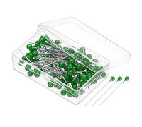 PATIKIL Sewing Pins, 500 Pcs 1.5 Inch Straight Pin with Plastic Pearlized Ball Head for Fabric, Decorative, Jewelry DIY, Craft and Sewing Project, Dark Green