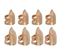 PATIKIL Sewing Thimble, 8 Pcs Metal Thimbles for Hand Sewing Finger Protector Adjustable Quilting Craft Supplies Kits Accessories Needlework Hand Embroidery DIY Tools, Rose Gold
