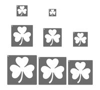 PATIKIL Shamrock Stencils, 8 Pcs Large Plastic Shamrock Stencils Reusable for Painting on Wall, Wood, Fabric