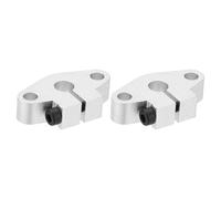PATIKIL SHF8 Aluminum Linear Motion Rod Rail Clamping Guide Support, 2 Pcs for 8mm Dia Shaft