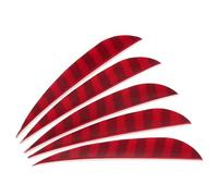 PATIKIL Shield Cut Vanes, 10 Pack 4 Inch Arrow Fletch Turkey Feather Fletch Right Wing Fletching for DIY Target Shooting, Red