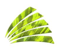 PATIKIL Shield Cut Vanes, 20 Pack 4 Inch Archery Arrow Fletch Turkey Feather Fletch Right Wing Fletching for DIY Target Shooting, Fluorescent Yellow