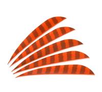 PATIKIL Shield Cut Vanes, 20 Pack 4 Inch Arrow Fletch Turkey Feather Fletch Right Wing Fletching for DIY Target Shooting, Orange