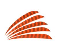PATIKIL Shield Cut Vanes, 20 Pack 5 Inch Arrow Fletch Turkey Feather Fletch Right Wing Fletching for DIY Target Shooting, Orange