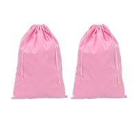 PATIKIL Shoe Dust Bag, 2 Pack Duster Flannel Shoes Pouch with Drawstring Washable Breathable Travel Shoe Bags for Home Luggage Storage, 12x17 Pink