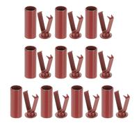 PATIKIL Shoe Lace Tips, 10 Pack Zinc Alloy Shoelace Head Cylindrical Tips Cords End Replacement for Shoestring Repairing Clothes Trouser String DIY, Dark Red