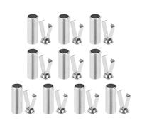 PATIKIL Shoe Lace Tips, 10 Pack Zinc Alloy Shoelace Head Cylindrical Tips Cords End Replacement for Shoestring Repairing Clothes Trouser String DIY, Silver