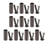 PATIKIL Shoe Lace Tips, 10 Pack Zinc Alloy Shoelace Head Cylindrical Tips Cords End Replacement for Shoestring Repairing Clothes Trouser String DIY, Coffee