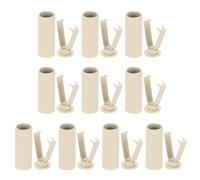 PATIKIL Shoe Lace Tips, 10 Pack Zinc Alloy Shoelace Head Cylindrical Tips Cords End Replacement for Shoestring Repairing Clothes Trouser String DIY, Beige