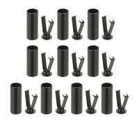 PATIKIL Shoe Lace Tips, 10 Pack Zinc Alloy Shoelace Head Cylindrical Tips Cords End Replacement for Shoestring Repairing Clothes Trouser String DIY, Black
