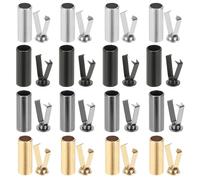 PATIKIL Shoe Lace Tips, 16 Pack Zinc Alloy Shoelace Head Cylindrical Tips Cords End Replacement for Shoestring Repairing Clothes Trouser String DIY, 4 Colors