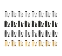 PATIKIL Shoe Lace Tips, 32 Pack Zinc Alloy Shoelace Head Cylindrical Tips Cords End Replacement for Shoestring Repairing Clothes Trouser String DIY, 4 Colors