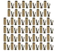 PATIKIL Shoe Lace Tips, 40 Pack Zinc Alloy Shoelace Head Cylindrical Tips Cords End Replacement for Shoestring Repairing Clothes Trouser String DIY, Bronze