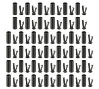 PATIKIL Shoe Lace Tips, 40 Pack Zinc Alloy Shoelace Head Cylindrical Tips Cords End Replacement for Shoestring Repairing Clothes Trouser String DIY, Black