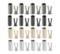 PATIKIL Shoelace Tips, 16 Pack Zinc Alloy Shoelace Head Cylindrical Tips Cords End Replacement for DIY Repairing Shoestring Trouser String, Multi-Color Style B
