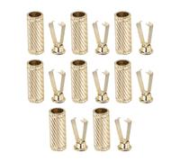 PATIKIL Shoelace Tips, 16 Pack Zinc Alloy Shoelace Head Cylindrical Tips Cords End Replacement for DIY Repairing Shoestring Trouser String, Light Gold Tone Style B