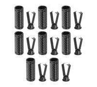 PATIKIL Shoelace Tips, 16 Pack Zinc Alloy Shoelace Head Cylindrical Tips Cords End Replacement for DIY Repairing Shoestring Trouser String, Black Style B