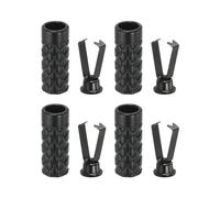 PATIKIL Shoelace Tips, 4 Pack Zinc Alloy Shoelace Head Cylindrical Tips Cords End Replacement for DIY Repairing Shoestring Trouser String, Black Style D