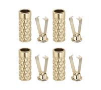 PATIKIL Shoelace Tips, 4 Pack Zinc Alloy Shoelace Head Cylindrical Tips Cords End Replacement for DIY Repairing Shoestring Trouser String, Light Gold Tone Style D