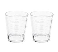 PATIKIL Shot Glass Measuring Cup, 2 Pcs 1 Ounce/30ml Round Heavy Shot Glasses Measuring Cup Espresso Shot Glass with White Scale for Espresso Liquid Coffee Kitchen Tools, Clear