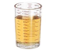 PATIKIL Shot Glass Measuring Cup, 4 Ounce/120ml Round Clear Heavy Shot Glasses Measuring Cup Espresso Shot Glass with 4 Kinds of Scale for Espresso Liquid Coffee Kitchen Tools, Red