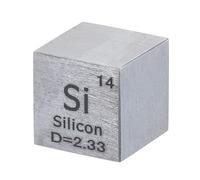 PATIKIL Silicon Cube, 10mm Si Density Cube High Density Element Cube Unique Metal Cube Periodic Table of Elements Collections Lab Experiment Teacher Scientific Classes