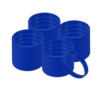 PATIKIL Silicone Bracelets, 100 Pack Colored Rubber Wristbands Blank Stretch Sports Bands for Adults Teen Sports Team Games, Deep Blue