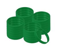 PATIKIL Silicone Bracelets, 100 Pack Colored Rubber Wristbands Blank Stretch Sports Bands for Adults Teen Sports Team Games, Green