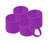 PATIKIL Silicone Bracelets, 100 Pack Colored Rubber Wristbands Blank Stretch Sports Bands for Adults Teen Sports Team Games, Purple